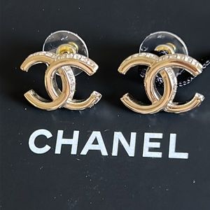 Chanel CC Crystal Earrings